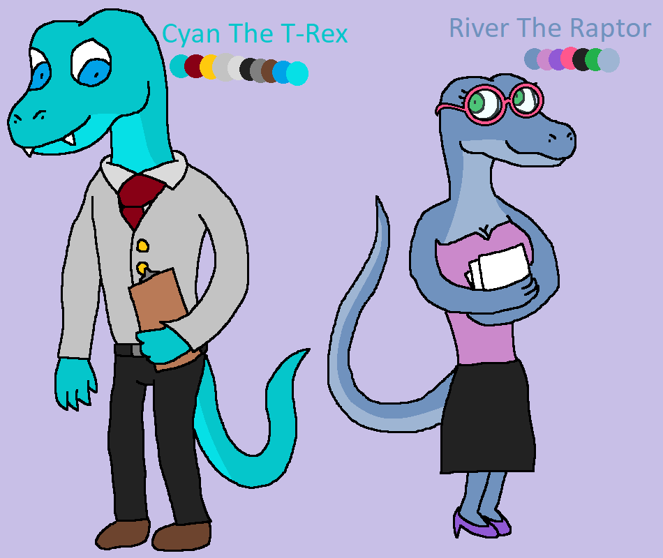 Cyan The T-Rex+River The Raptor~OCs For Motleytown by ...