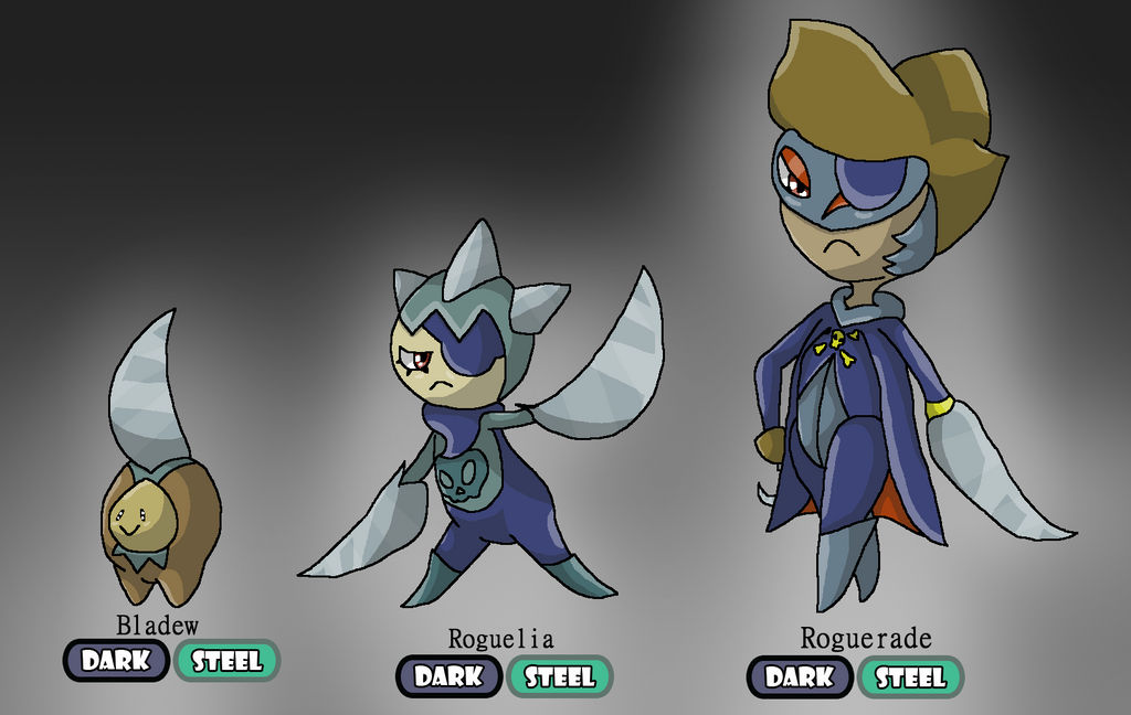 Bladew Line (Fakemon Commission) by DarkDragonDeception on DeviantArt