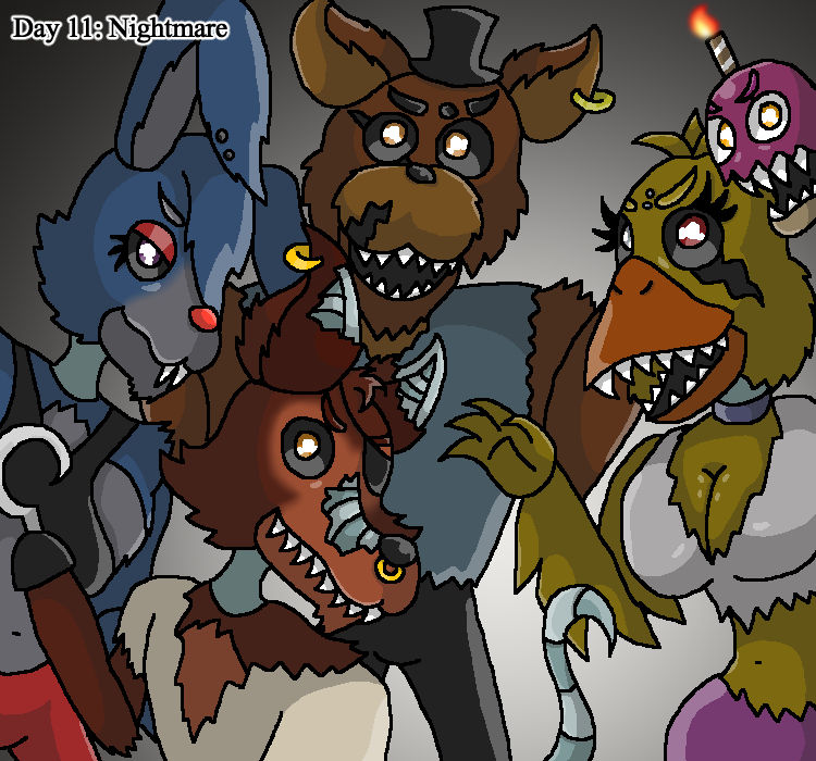 AlexExodius on X: FNAFtober Day 7: Nightmares This was supposed to be a  part of the FNAF Megapack I was working on but as you can see they never  got past the