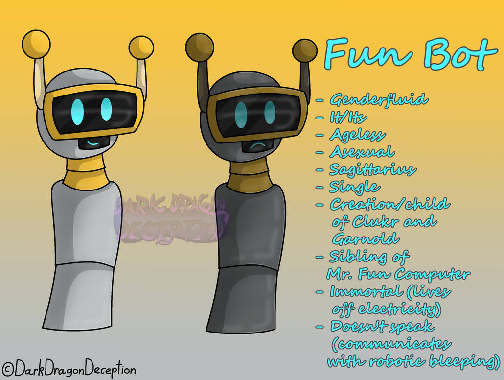 Fun Bot Headcanon (Sprunki) by DarkDragonDeception on DeviantArt