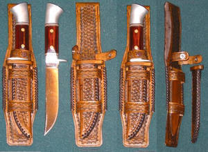 Ambidextrous sheath for hunting knife