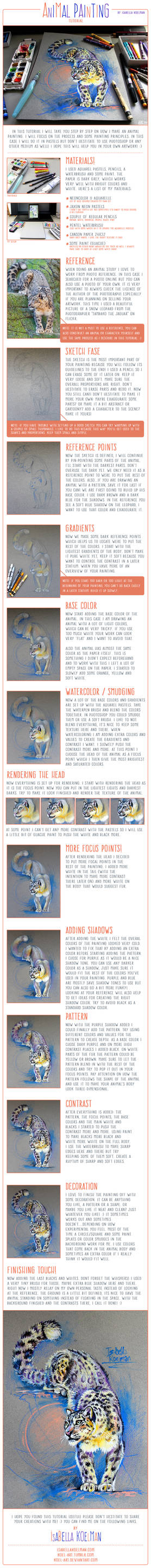 Animal Painting Tutorial - Snow Leopard by koel-art