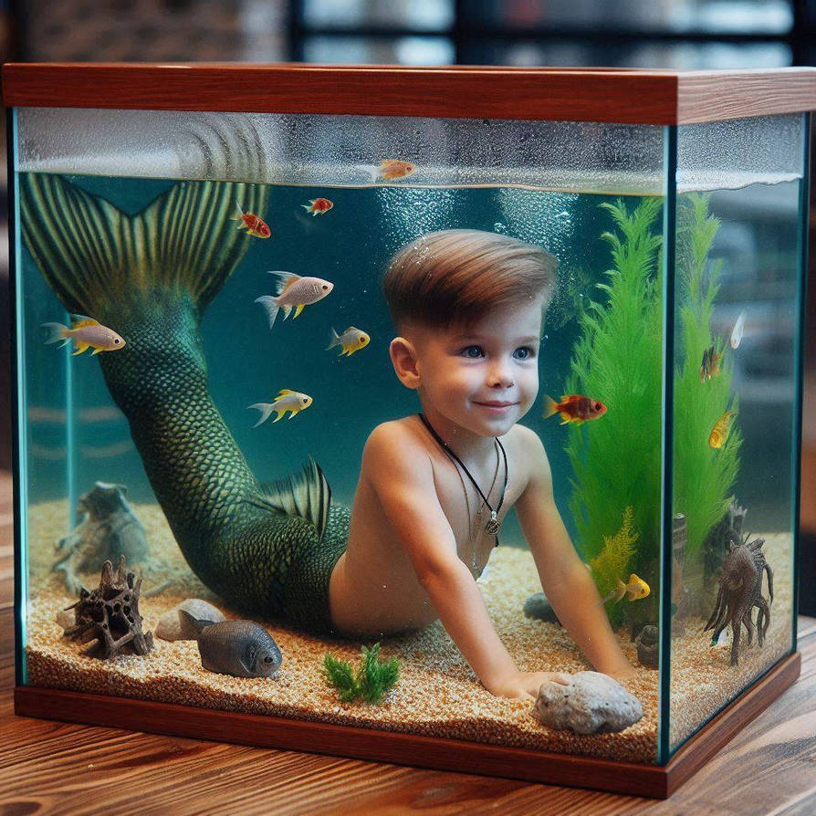 Merboy in Aquarium by Terrorwolf23 on DeviantArt