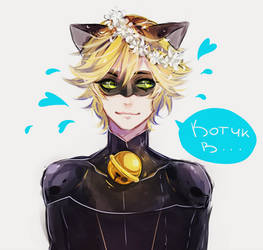 sketch chat noir