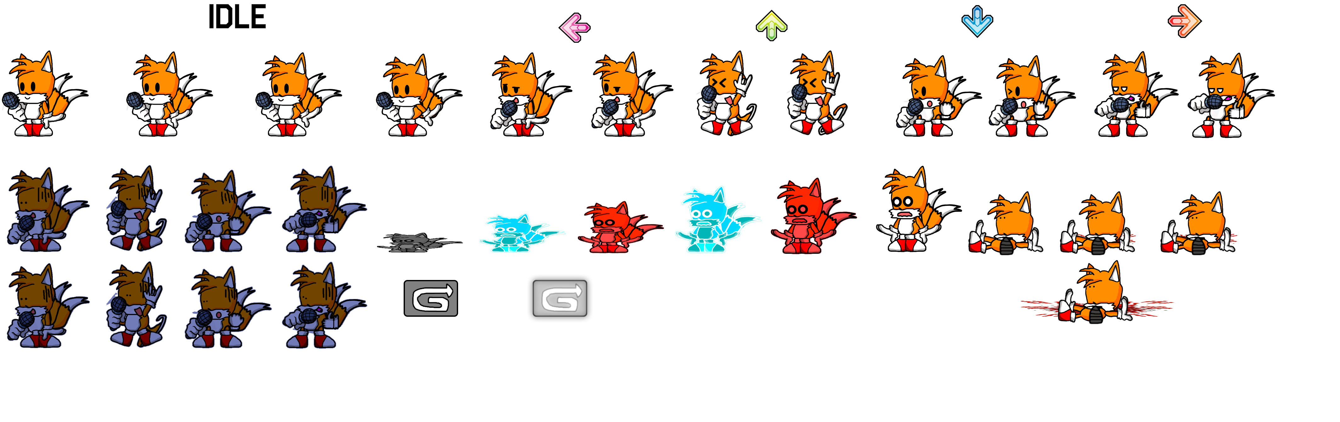 Tails Sprite Sheet Fnf By Socrates2017 On Deviantart