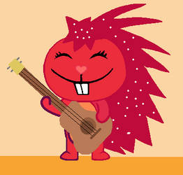 Flaky Playing Guitar
