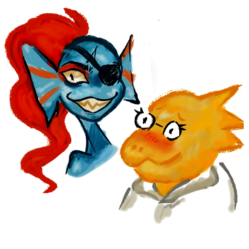 Undyne x Alphys by 7Astaria on DeviantArt