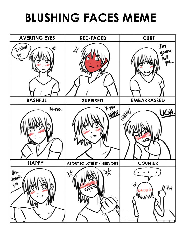 Avoir Images Blushing Faces Meme Hirumi By La Mishi Mish On Deviantart actualisé par