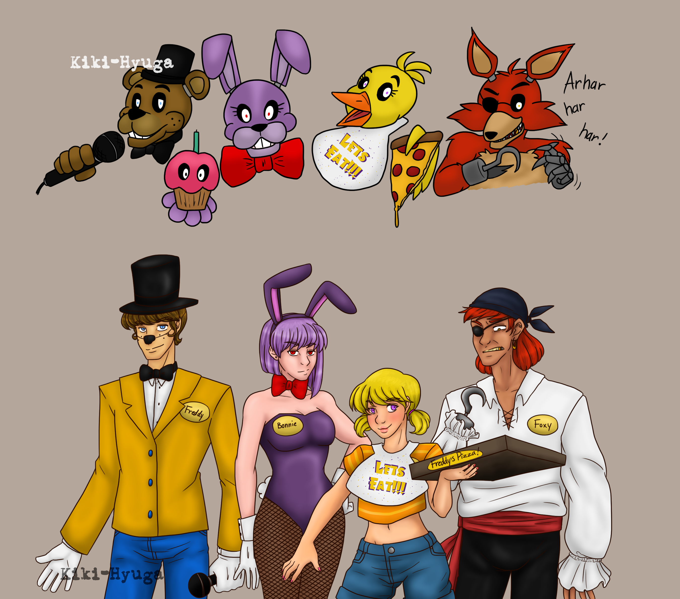 Five Nights at Freddy's } Characters by Anime-Greek on DeviantArt