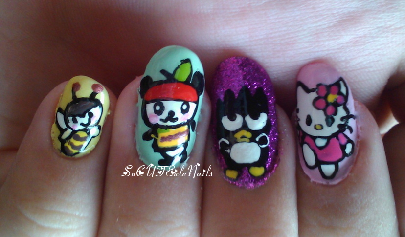 Hello Kitty Nails pt 1