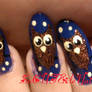 Owl Halloween Nails