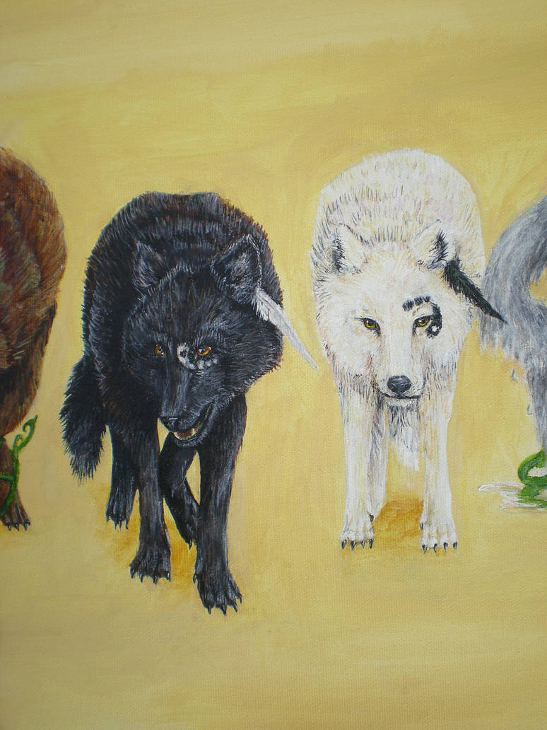 Elemental Wolves closeup2 by CreatTheCrow on DeviantArt