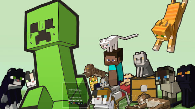 Creeper with a lot of Cats