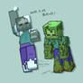 Minecraft Dungeons Frozen Zombie and Jungle Zombie