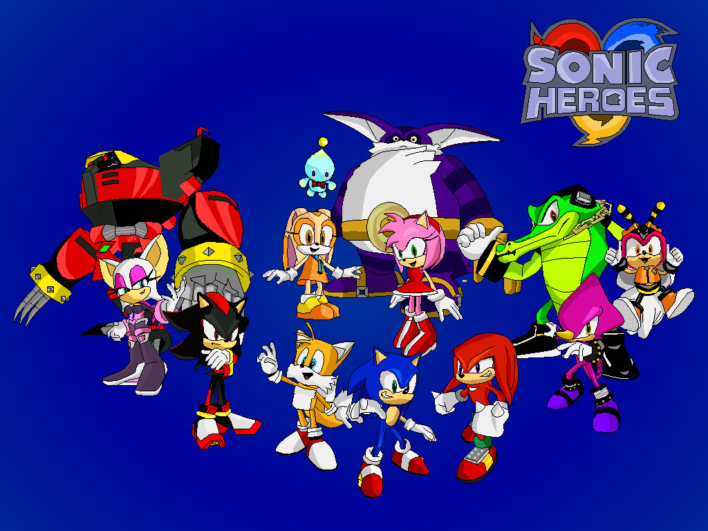 Sonic characters.  Sonic, Sonic art, Sonic heroes