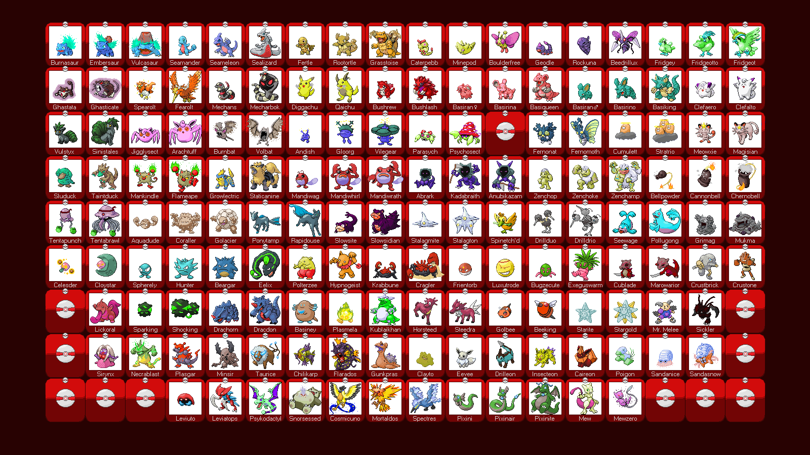 Kanto Region Pokedex - Shiny by ParallelHero on DeviantArt