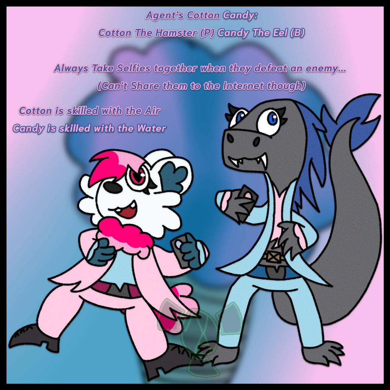 Agent's Cotton (Hamster) And Candy (Eel)