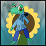 Alent with the Sunflower Background