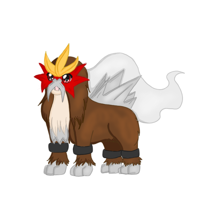 Entei Chibi by WoofMewMew on DeviantArt