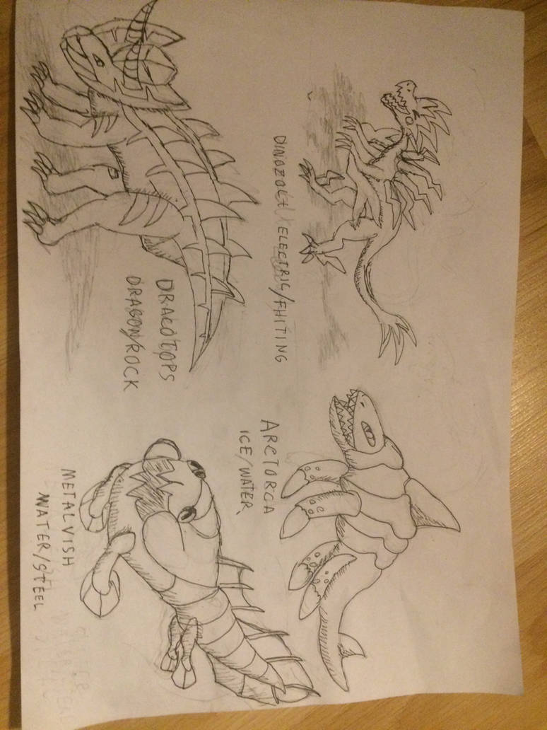 Complete fossils from Galar (black and white) by sirkonrad20 on DeviantArt
