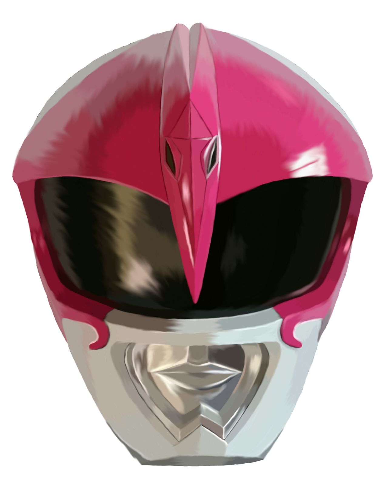 Pink Ranger Helmet Profile MMPR The Movie Pink Ranger Helmet Digital Drawing by rpouncy14 on ...