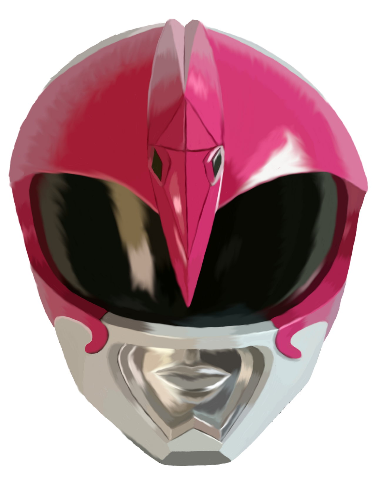 Pink Ranger Helmet Profile MMPR The Movie Pink Ranger Helmet Digital Drawing by rpouncy14 on ...