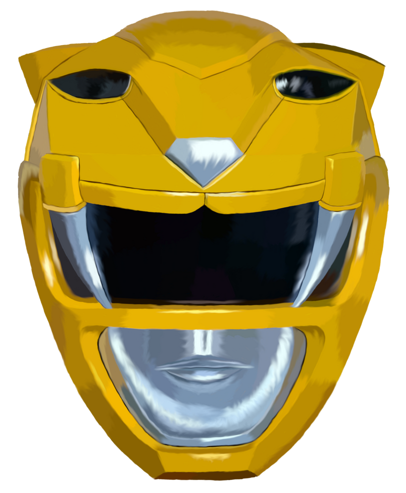 MMPR The Movie Yellow Ranger Helmet Digital Drawin by rpouncy14 on ...