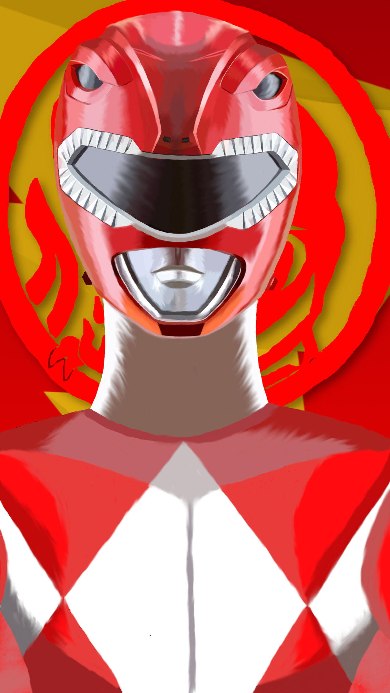 Red M Rng Mighty Morphin Red Ranger ME by rpouncy14 on DeviantArt
