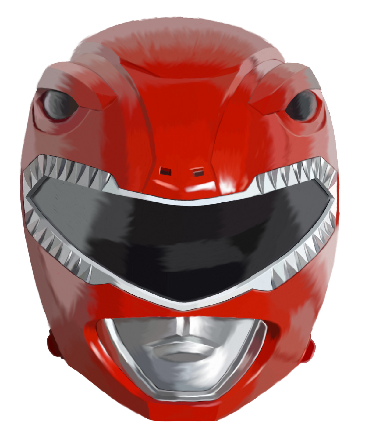 Mighty Morphin Red Ranger Helmet Digital by rpouncy14 on DeviantArt