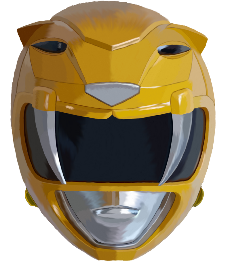 Mighty Morphin Yellow Ranger Helmet Digital by rpouncy14 on DeviantArt