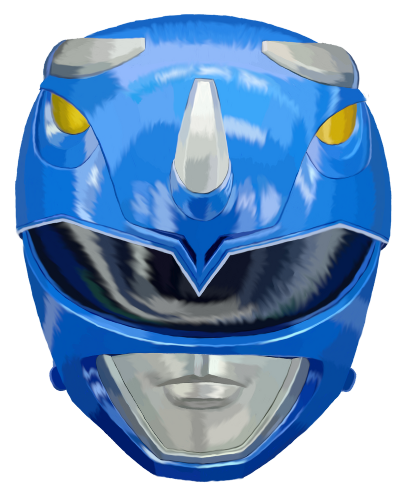 Blue Ranger Helmet Digital by DeviantArt