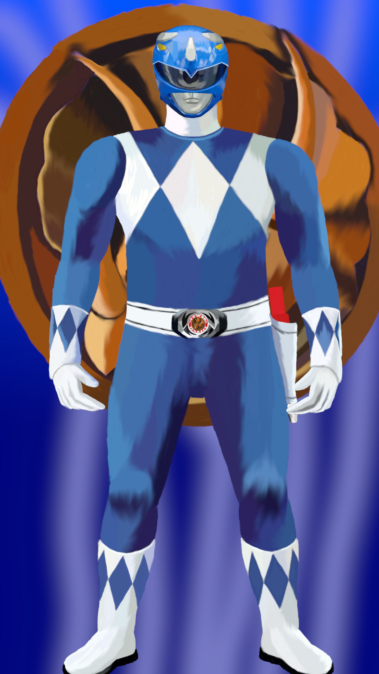Blue Ranger Full Body Digital Art 30th Anniversary by rpouncy14 on ...