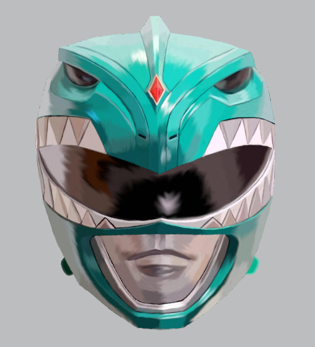 Green Ranger Helmet Digital 2 by rpouncy14 on DeviantArt