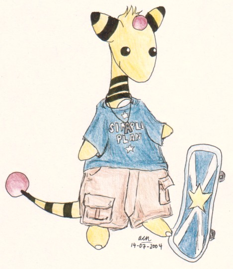 Skate Punk Ampharos by JediAmara
