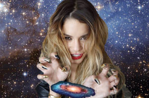 Goddess Vanessa grabbing a galaxy