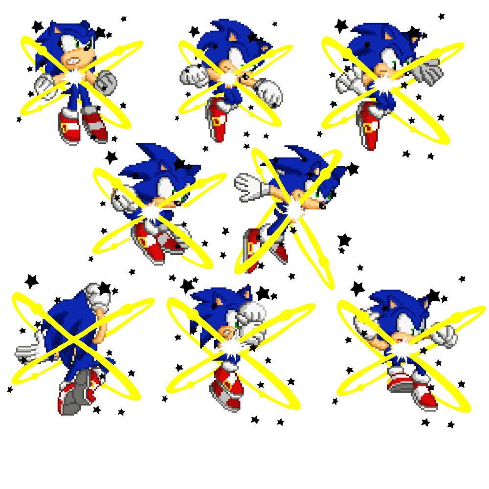 Sonic The Hedgehog (1991) - Sonic's Sprites by AsuharaMoon on DeviantArt