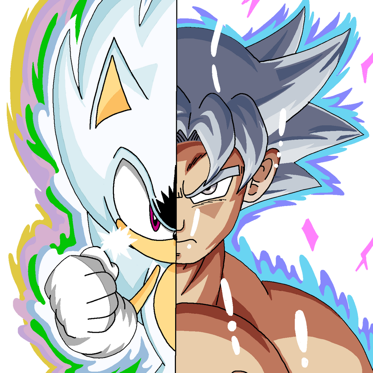 MUI Goku vs hyper sonic #dbz #dbgt #edits #foryou #fy #fyp #fypシ #real