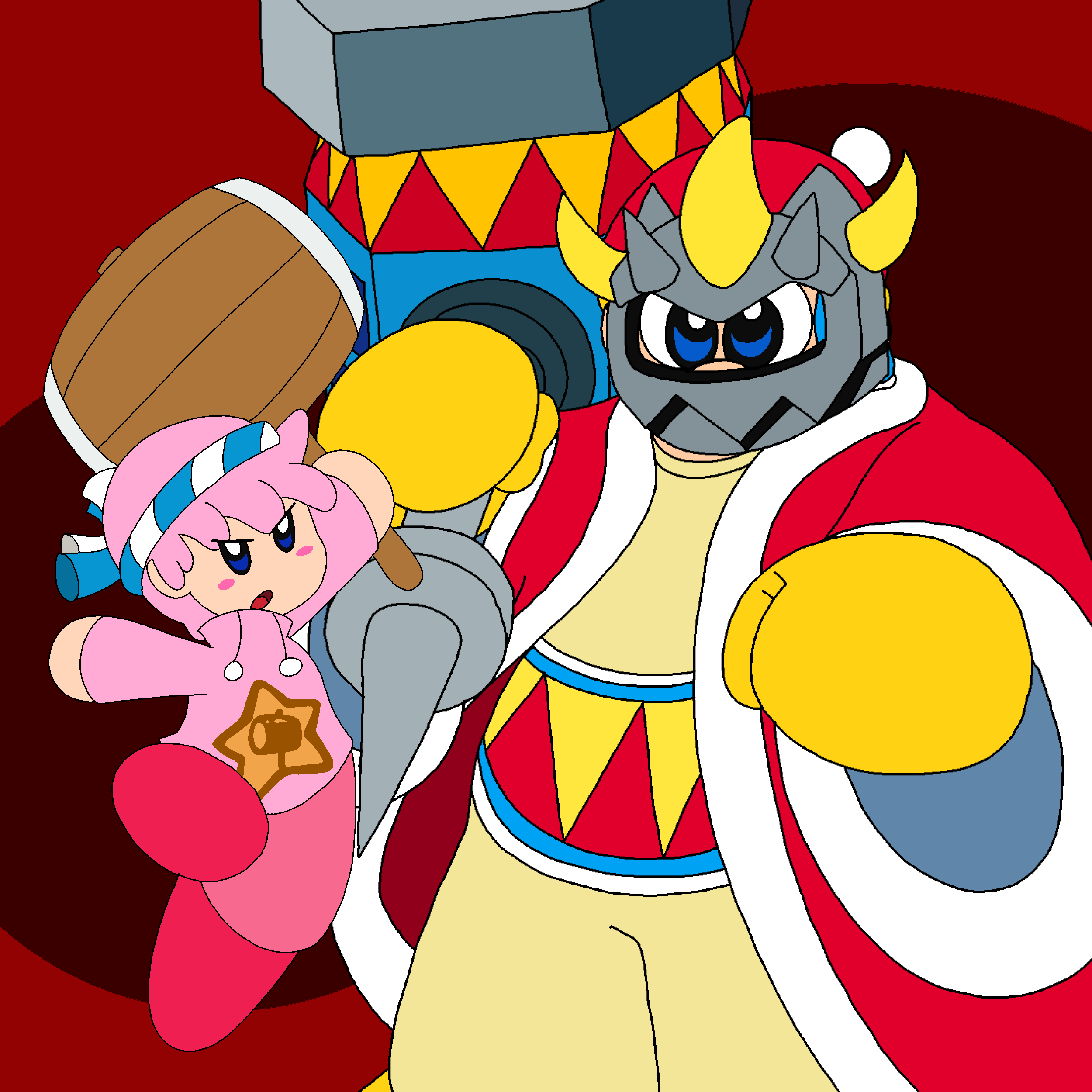 Masked Dededee Hammer Kirby Vs Masked Dedede by Arttoon1 on DeviantArt