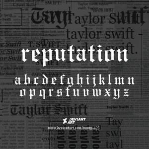 Taylor Swift: reputation font