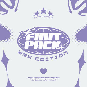 Y2K FONT PACK: ONE