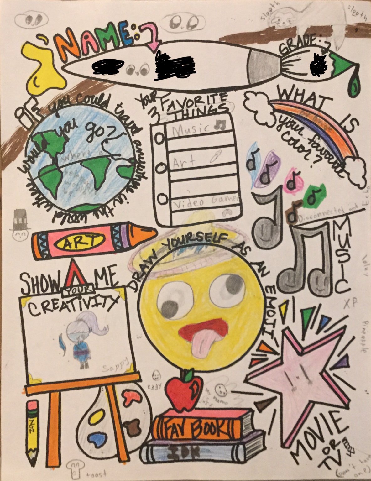 All About Me Art Project by Pooptato1341 on DeviantArt