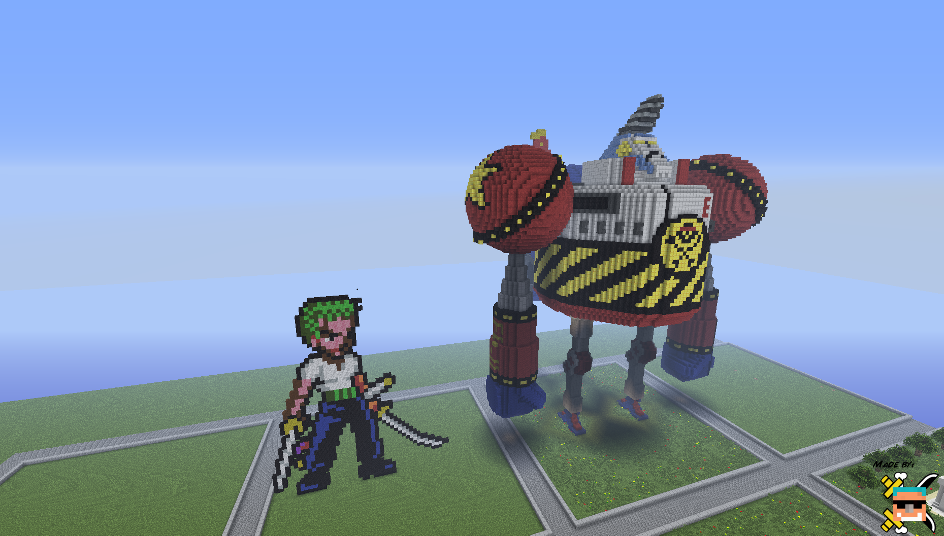 Franky Shogun And 8 Bit Zoro Minecraft By Kimdrello On Deviantart Franky Shogun And 8 Bit Zoro Minecraft By Kimdrello On Deviantart