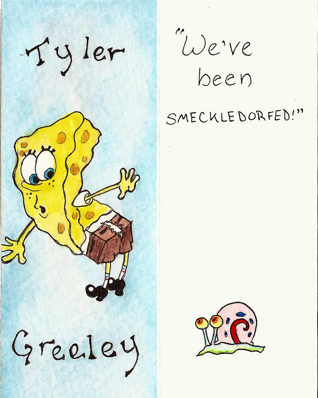 Spongebob Bookmark By AJSwitz On DeviantArt