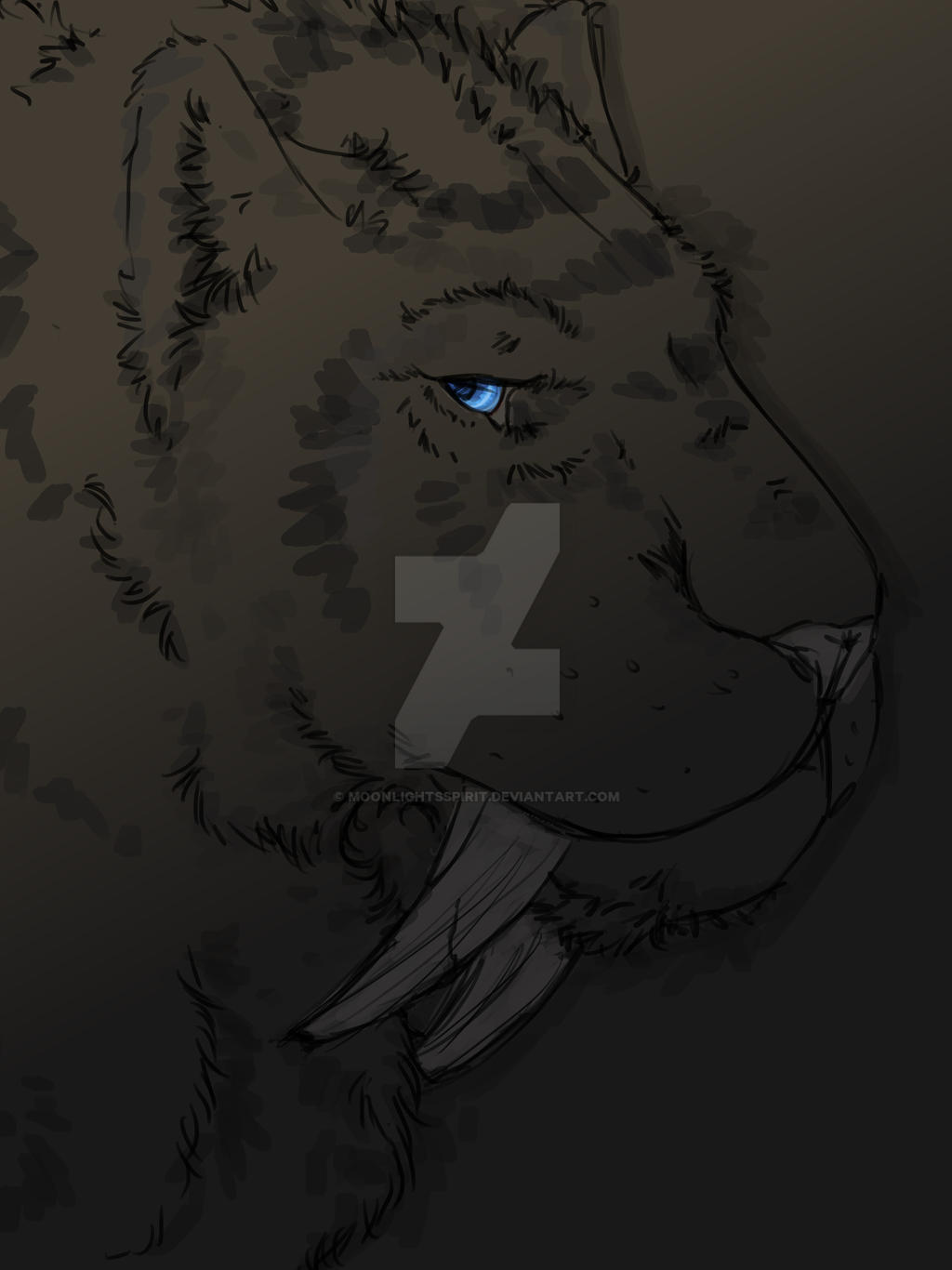 Sabertooth sketch by MoonlightsSpirit on DeviantArt