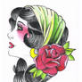 Red Gypsy Rose Girl