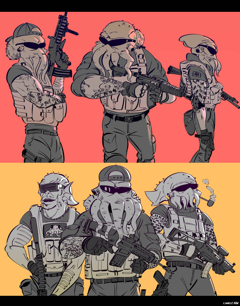 Octopus characters Apr28 N by Chozan on DeviantArt