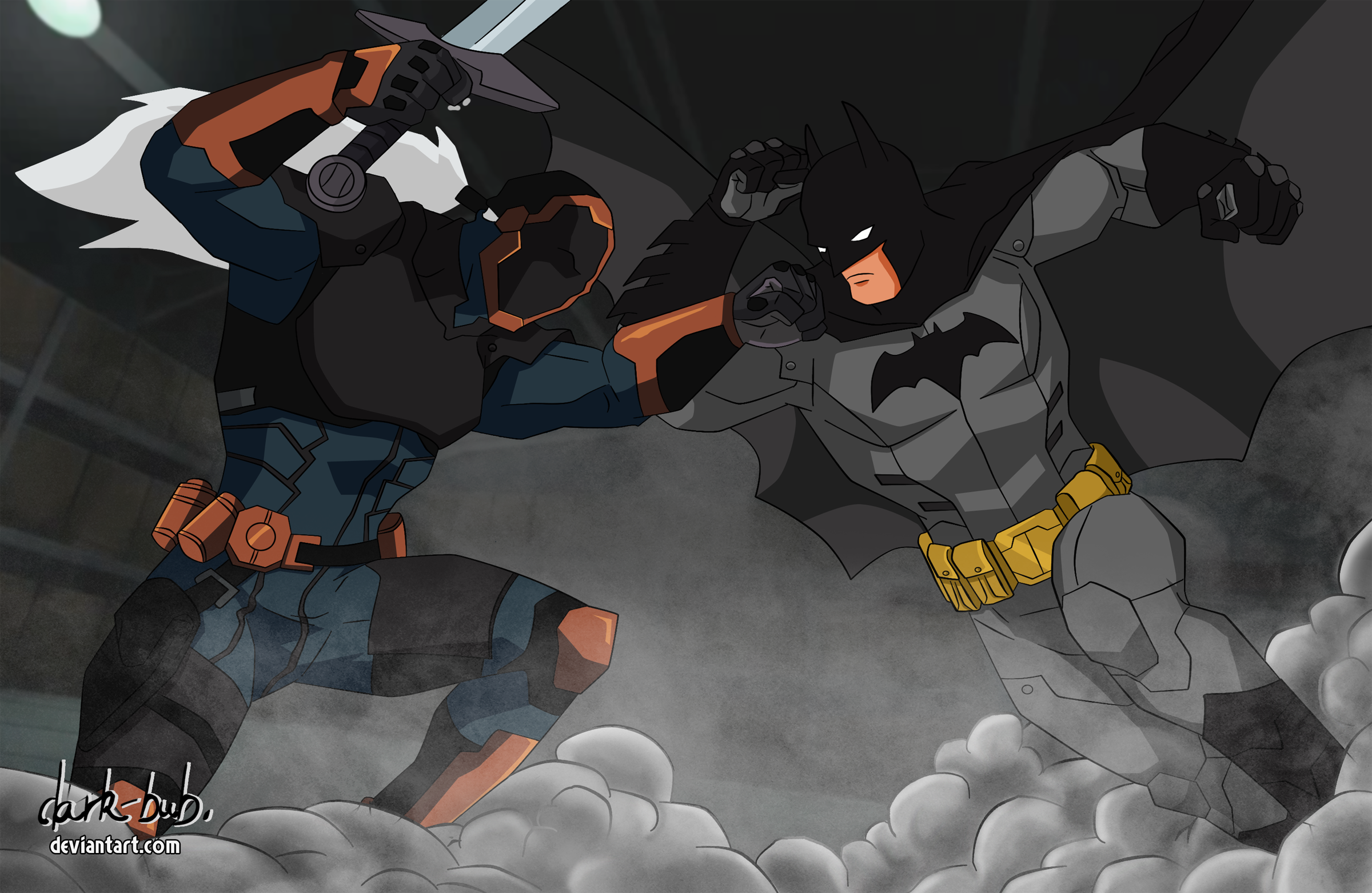 Batman vs Deathstroke - Young Justice style by dark-BuB on DeviantArt