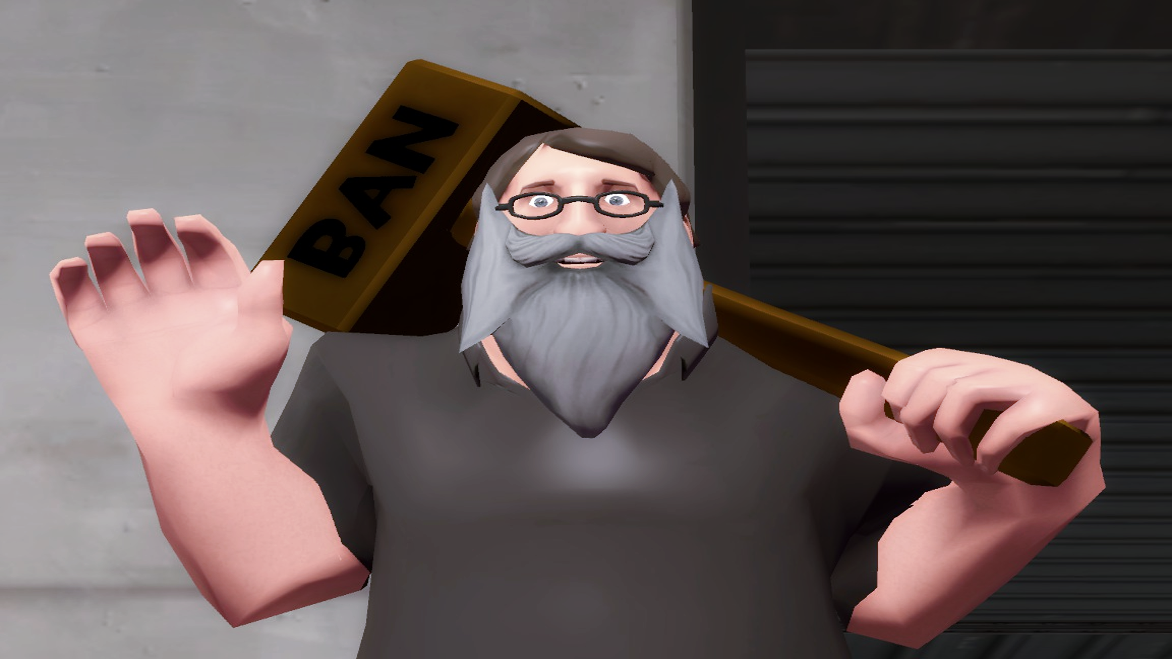 Team Fortress 2 - you can play a Heavy with Gabe Newell's face