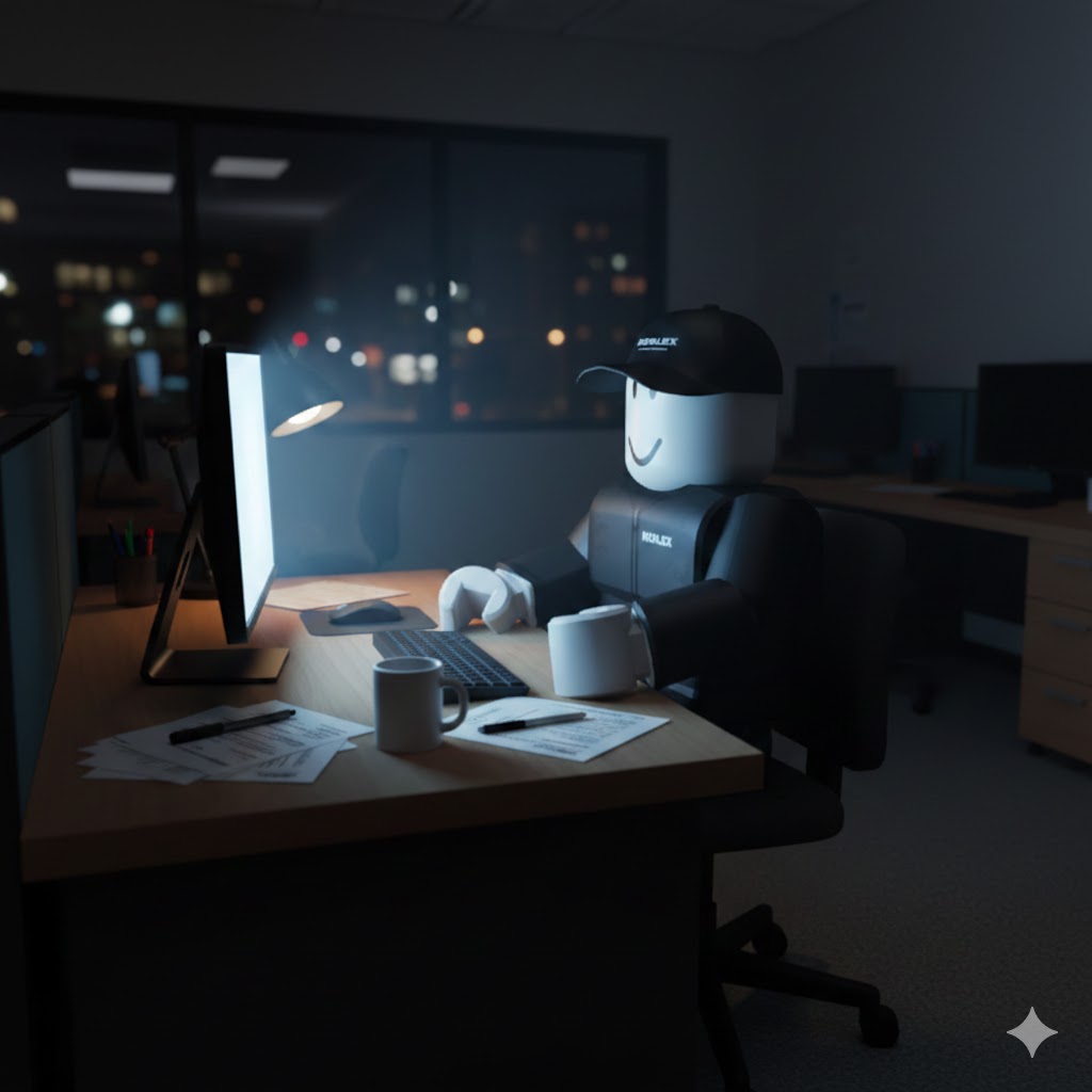 Roblox is working in his computer by GamerPlayerboy on DeviantArt