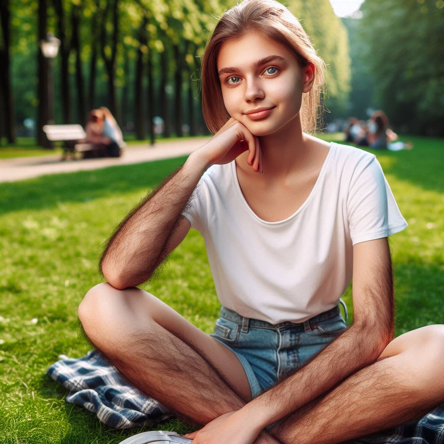 A Cute Hairy Girl Sitting On The Grass In A Park By Philliser On DeviantArt a-cute-hairy-girl-sitting-on-the-grass-in-a-park-by-philliser-on-deviantart